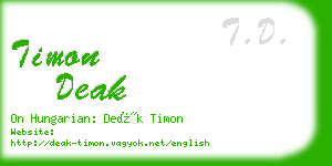 timon deak business card